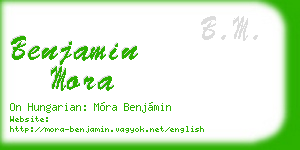 benjamin mora business card